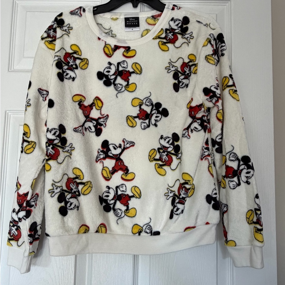 Medium Disney Fleece Mickey Mouse Patterned Sweatshirt